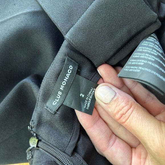 Club Monaco Ralph Lauren 2 Black Tie Back Romper Jumpsuit Tank Sleeveless - Picture 9 of 11